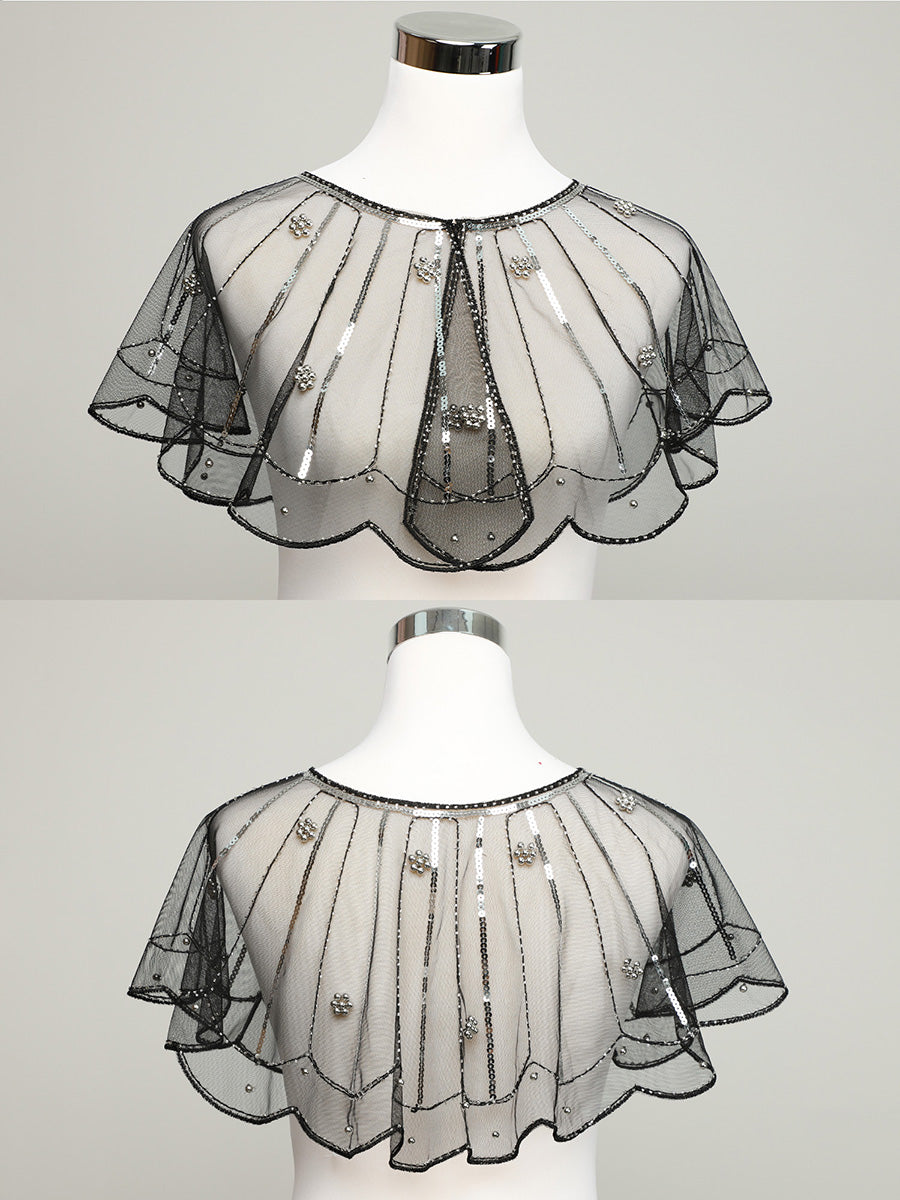 Irregular Sequined Shawl For Special Occasions