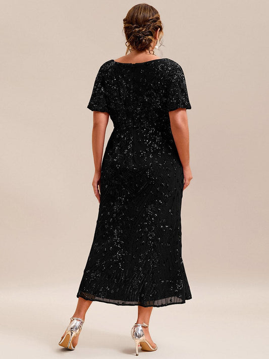pretty PALMER|Plus Size Sequin Mermaid Formal Dress