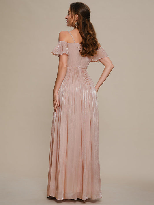 Sea-island Off the Shoulder A-Line Evening Dress