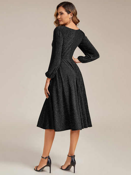 ever GREER|With Pocket Glitter Midi Wedding Guest Dress