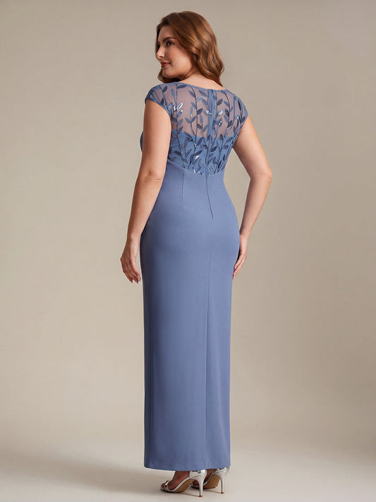 Plus Size Knotted Crepe Wedding Guest Dress