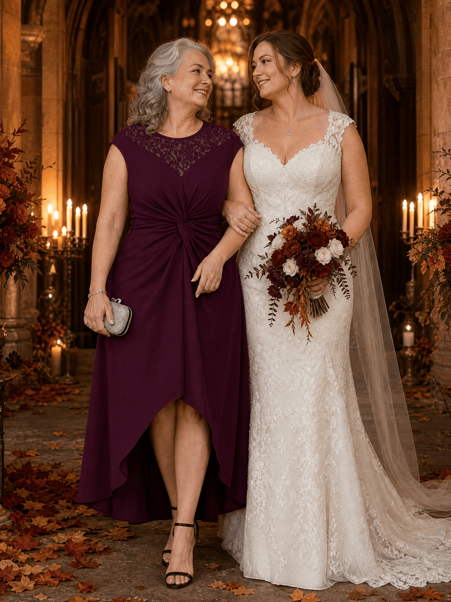 Plus Size Knot Detail High Low Wedding Guest Dress