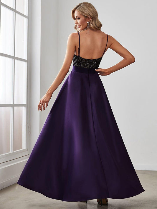 ever ALYNA|Sparkly Bodice High Low Prom Dresses for Women