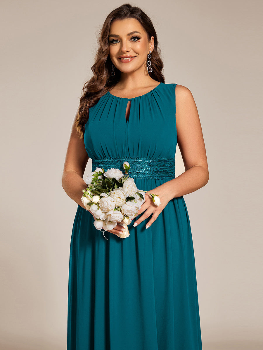 ever KALIA|Hollow Out Sleeveless Maxi Wedding Guest Dress