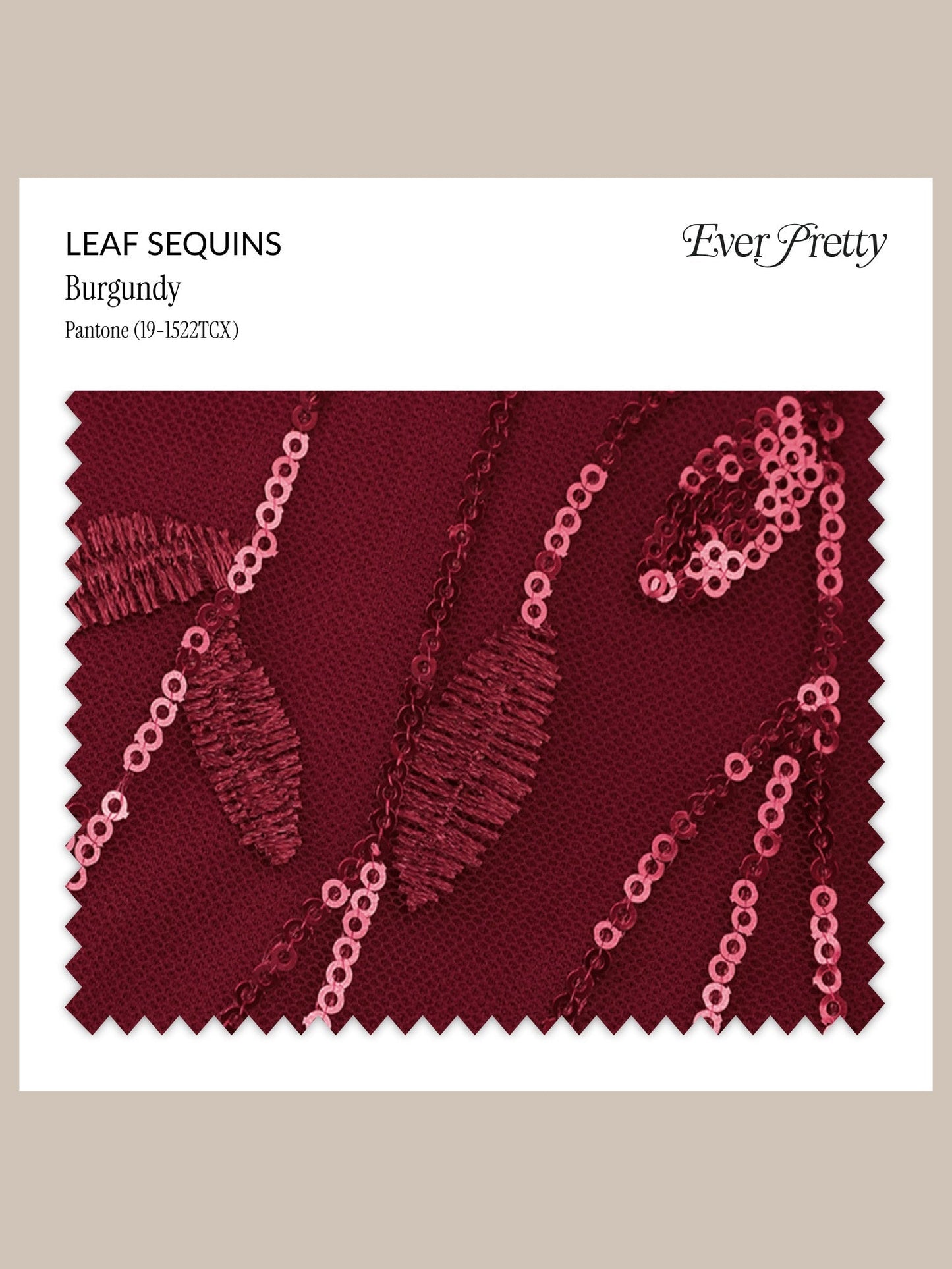 Ever-Pretty Leaf Sequins Swatch