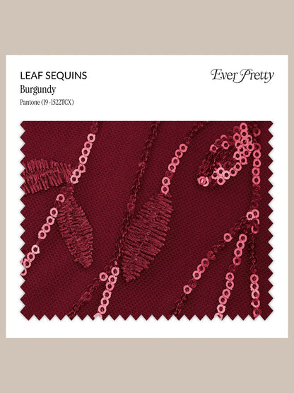 Ever-Pretty Leaf Sequins Swatch