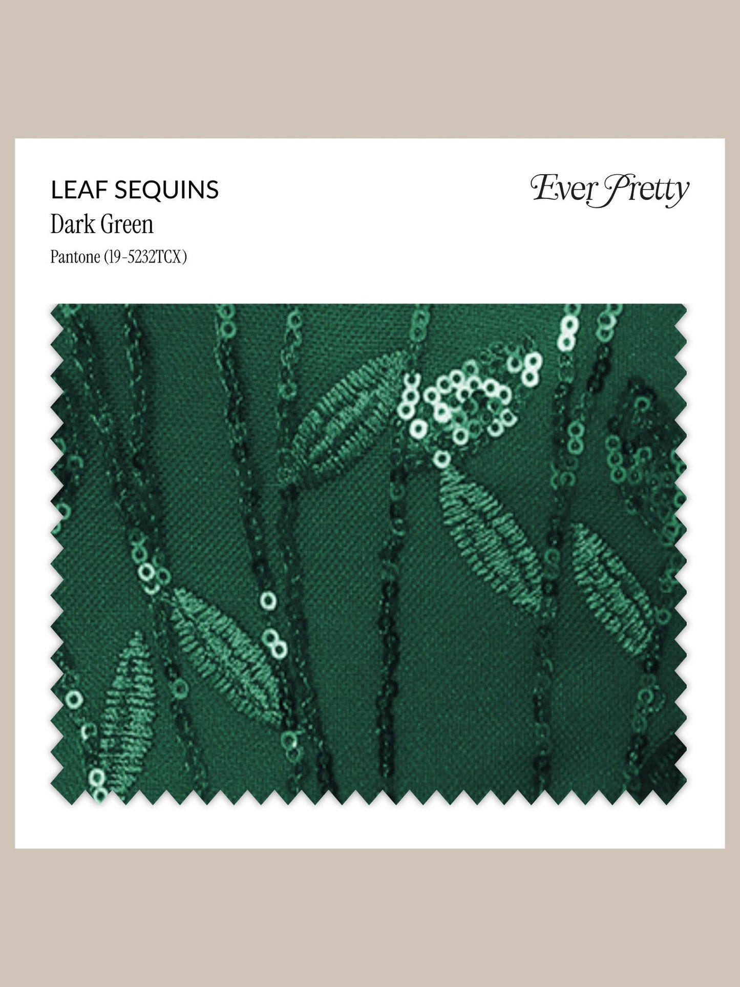 Ever-Pretty Leaf Sequins Swatch