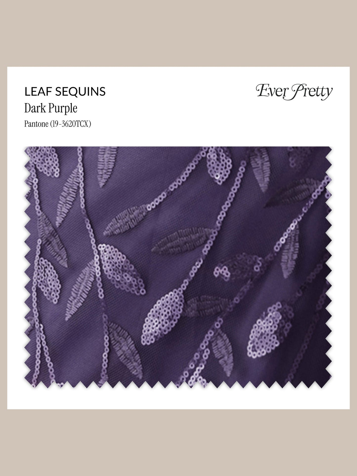 Ever-Pretty Leaf Sequins Swatch