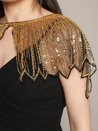 Irregular Sparkly Tulle Shawl For Special Occasions