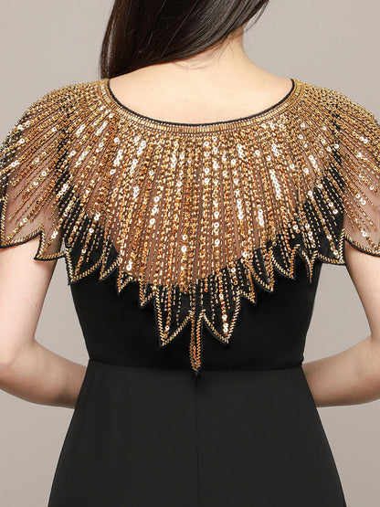 Irregular Sparkly Tulle Shawl For Special Occasions