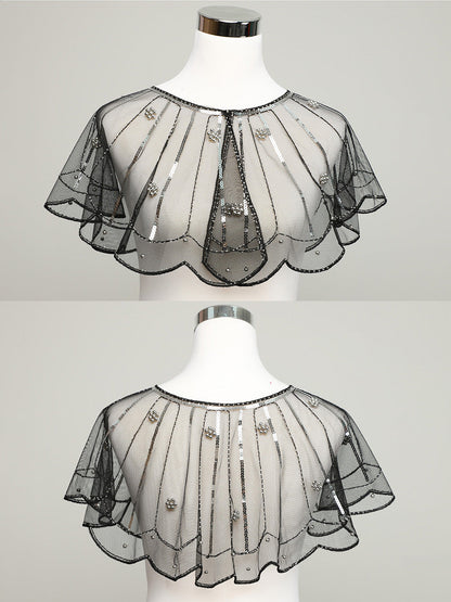 Irregular Sequined Shawl For Special Occasions