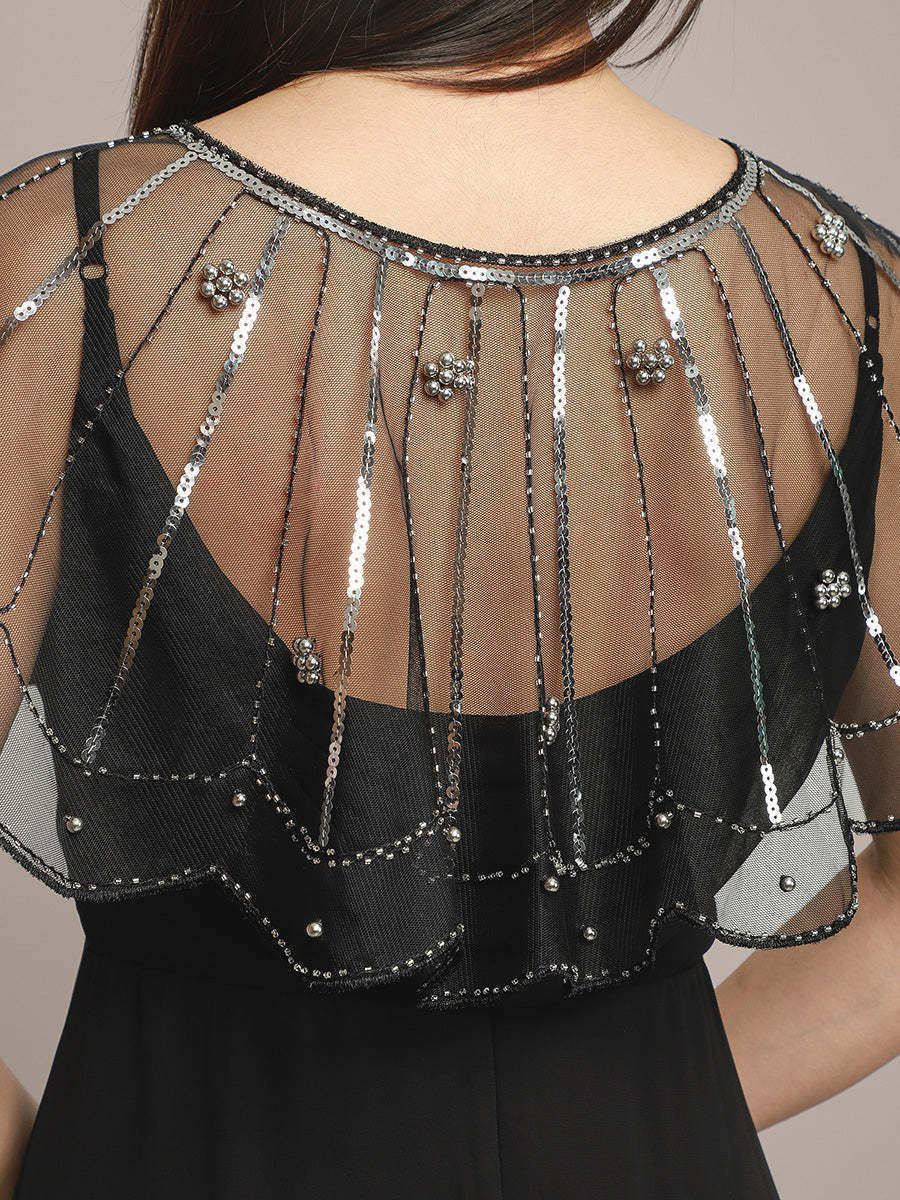 Irregular Sequined Shawl For Special Occasions