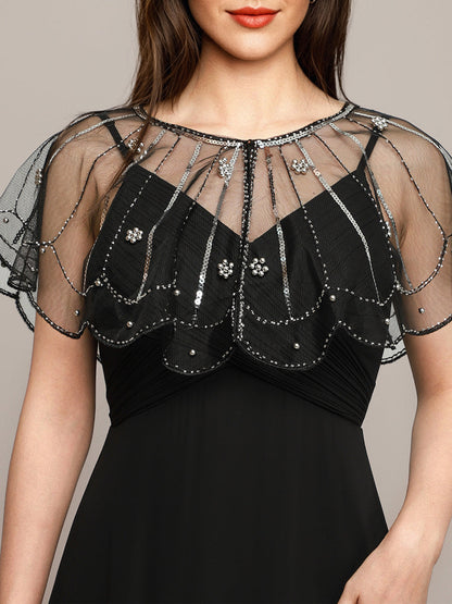 Irregular Sequined Shawl For Special Occasions