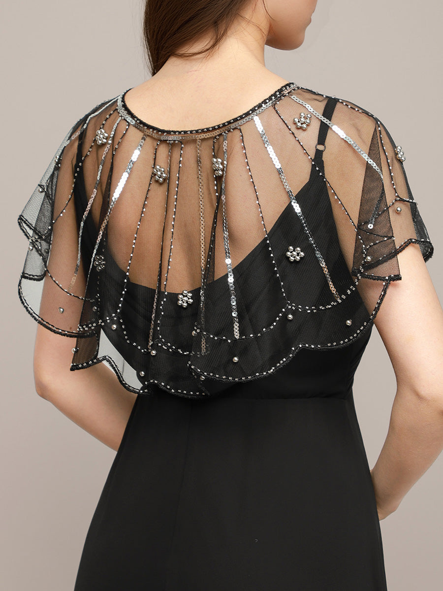 Irregular Sequined Shawl For Special Occasions