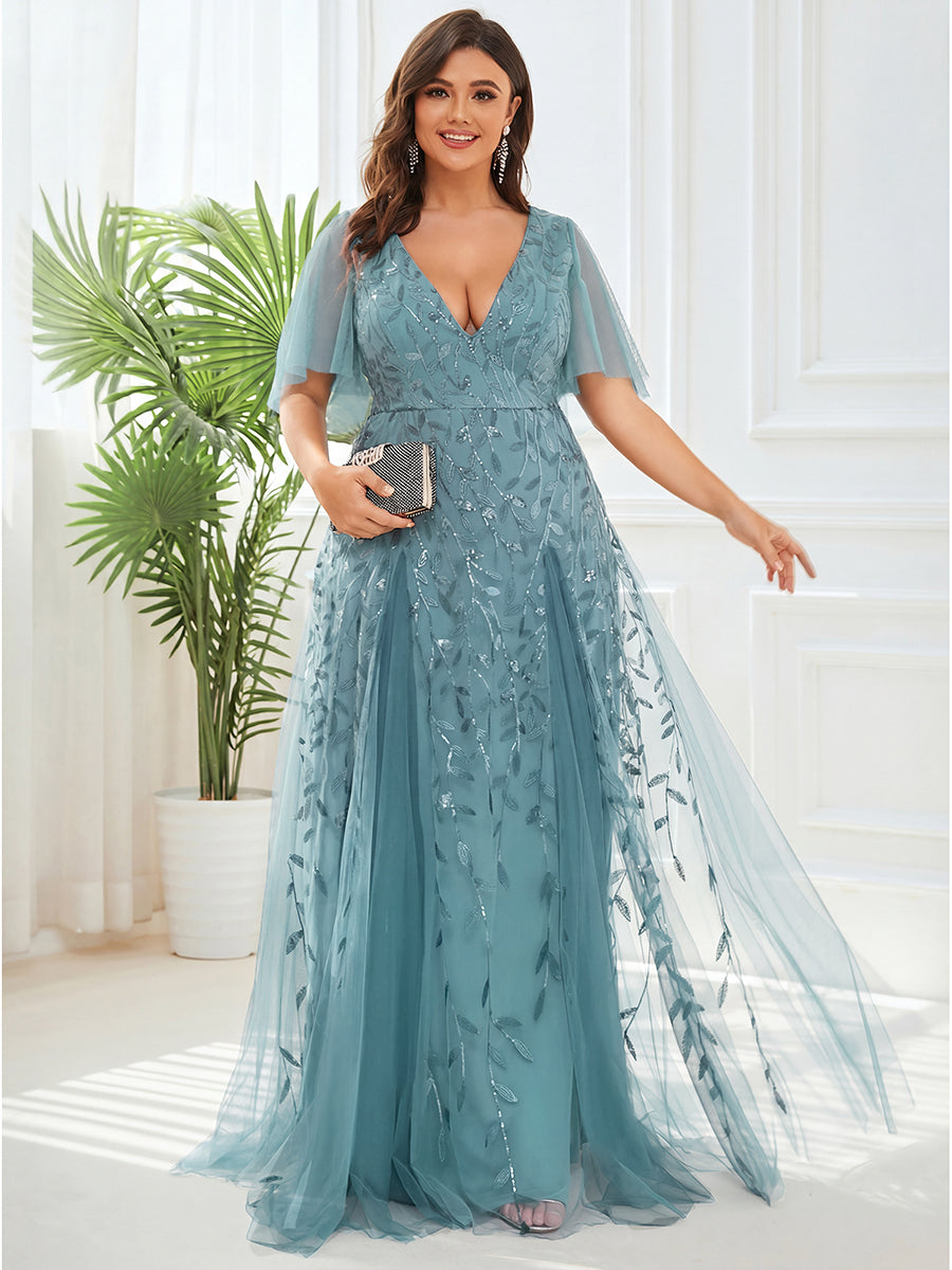 pretty ASTRAL|Plus Size Floor Length Formal Evening Gowns for Weddings