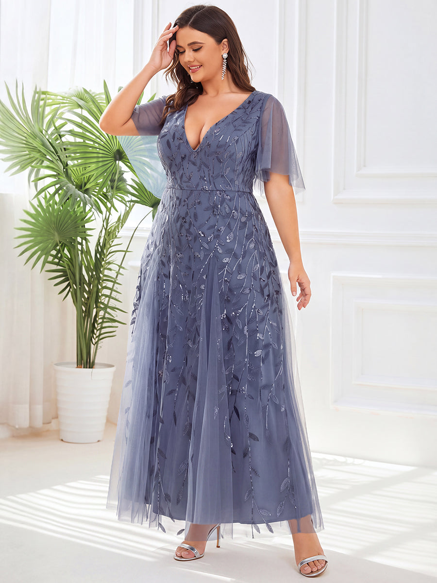 pretty ASTRAL|Plus Size Floor Length Formal Evening Gowns for Weddings