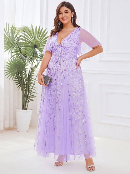 pretty ASTRAL|Plus Size Floor Length Formal Evening Gowns for Weddings