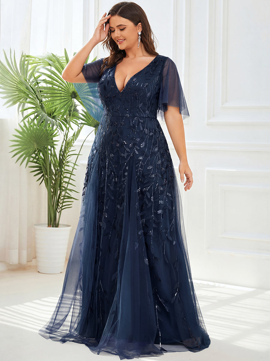 pretty ASTRAL|Plus Size Floor Length Formal Evening Gowns for Weddings