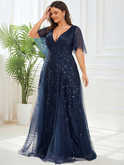 pretty ASTRAL|Plus Size Floor Length Formal Evening Gowns for Weddings
