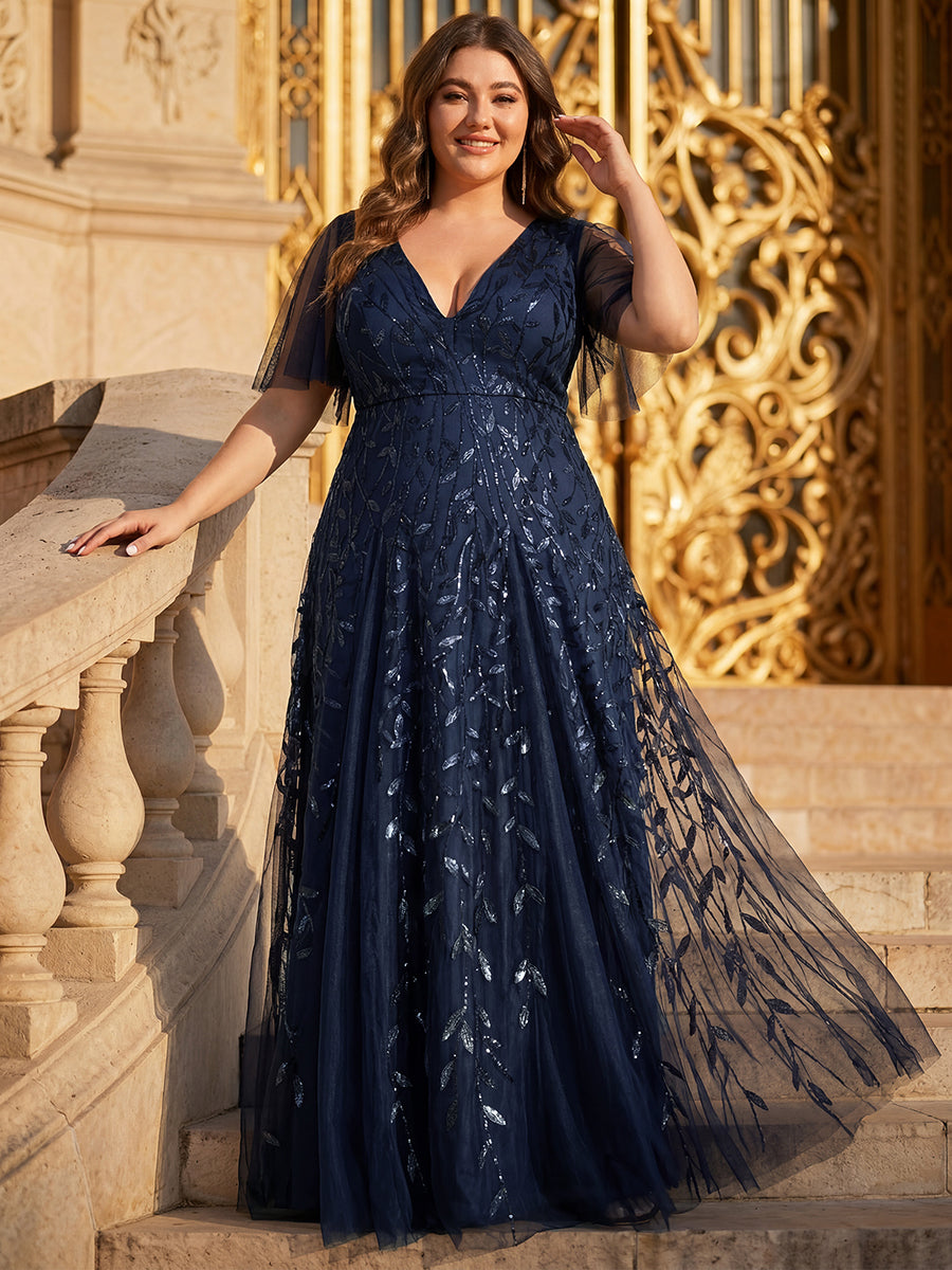 pretty ASTRAL|Plus Size Floor Length Formal Evening Gowns for Weddings