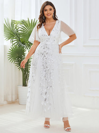 pretty ASTRAL|Plus Size Floor Length Formal Evening Gowns for Weddings