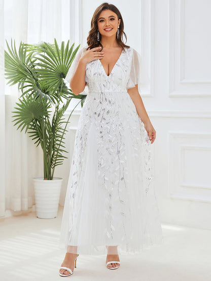 pretty ASTRAL|Plus Size Floor Length Formal Evening Gowns for Weddings