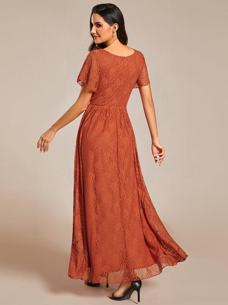 ever ELISE|Short Sleeve Ruffled Lace Mother of the Bride Dress