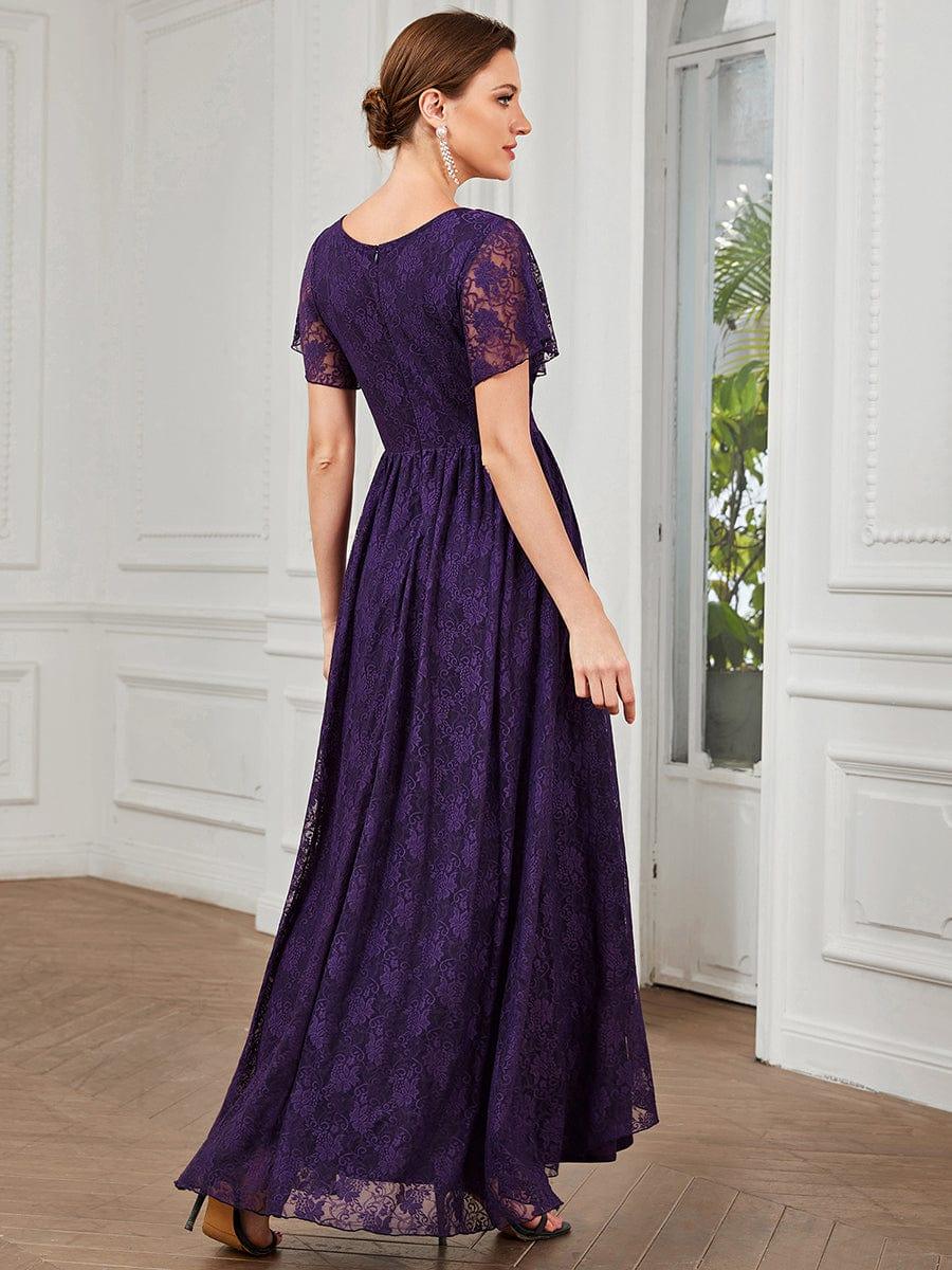 ever ELISE|Short Sleeve Ruffled Lace Mother of the Bride Dress