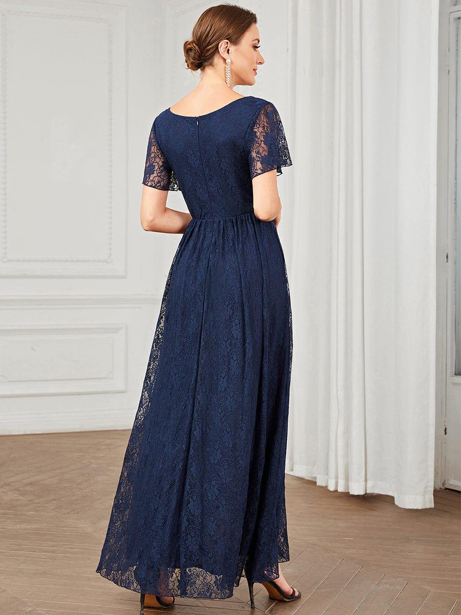 ever ELISE|Short Sleeve Ruffled Lace Mother of the Bride Dress
