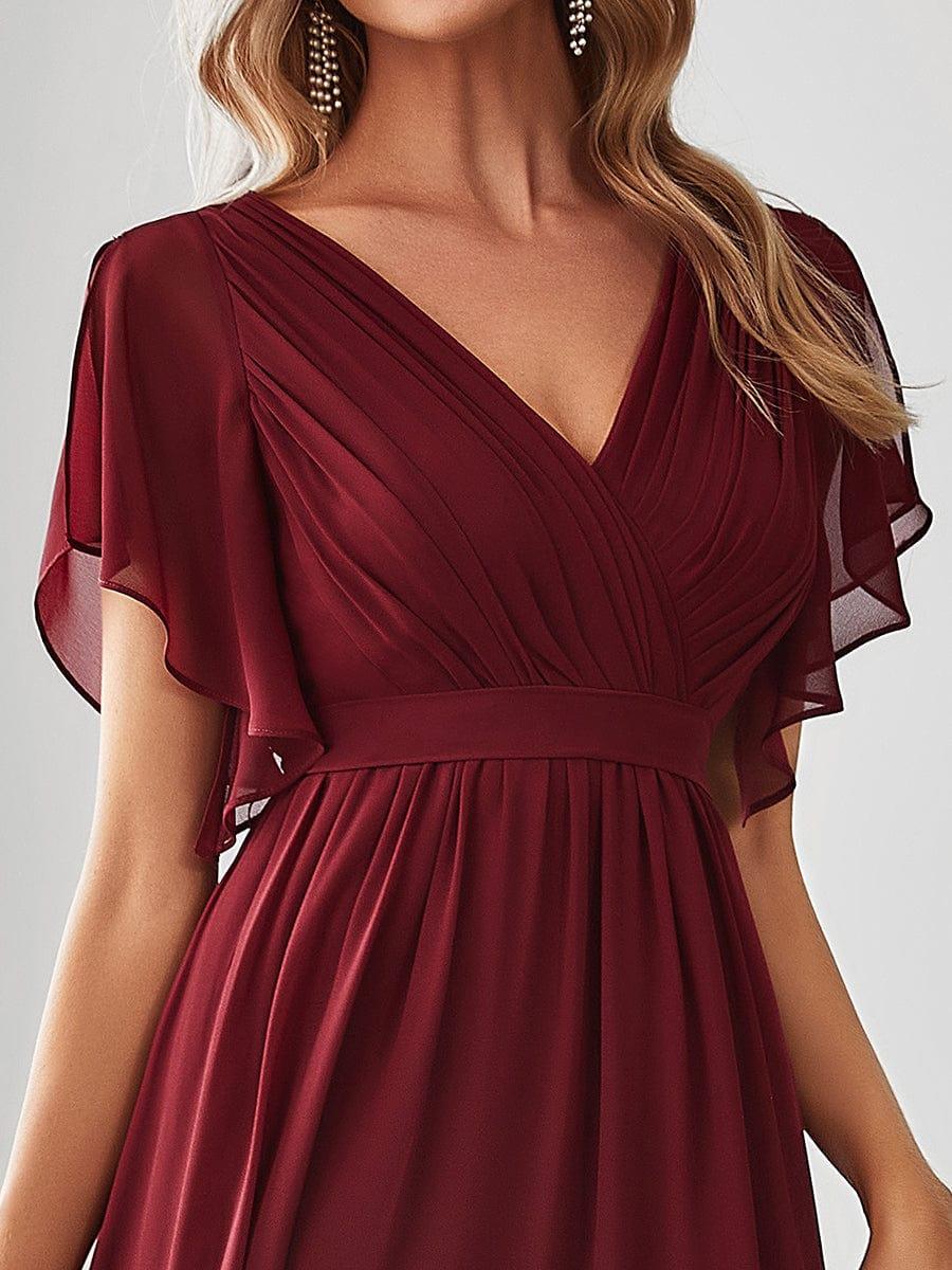 ever LEORA|Flowy Pleated A-Line Chiffon Tie-Waist Bridesmaid Dress