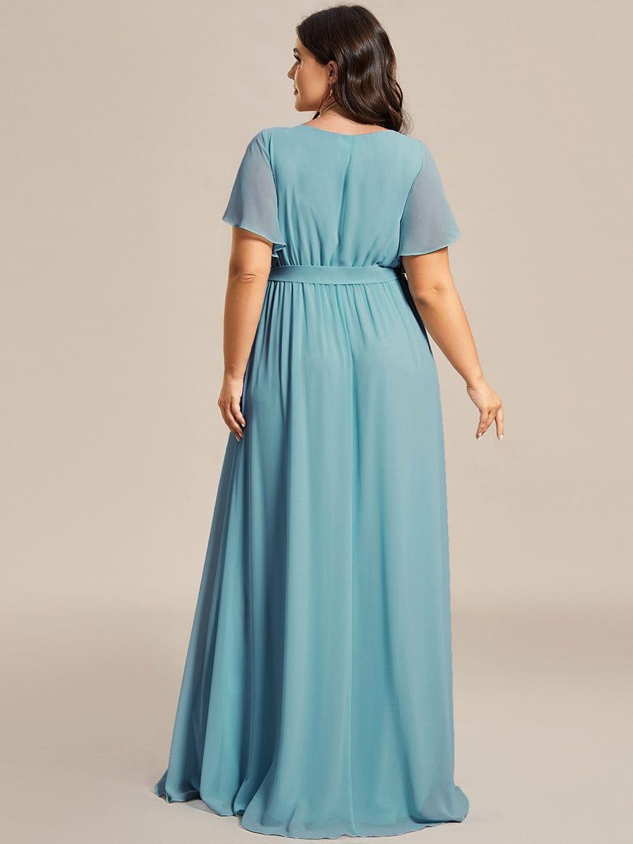 ever LEORA|Flowy Pleated A-Line Chiffon Tie-Waist Bridesmaid Dress