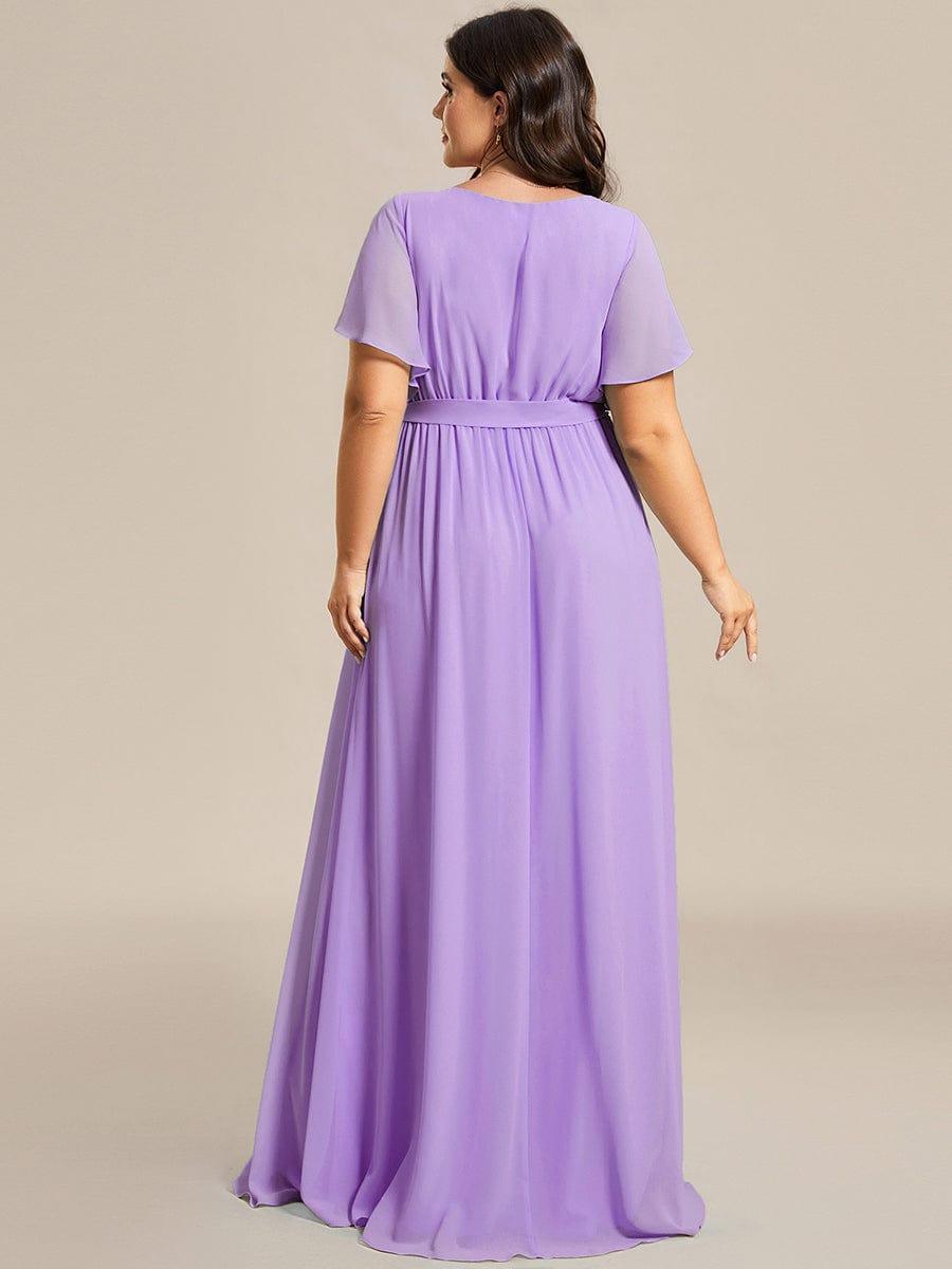 ever LEORA|Flowy Pleated A-Line Chiffon Tie-Waist Bridesmaid Dress