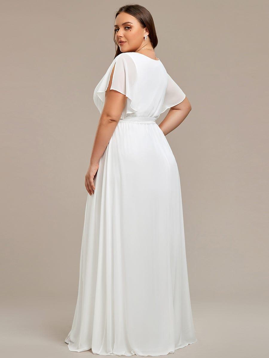 ever LEORA|Flowy Pleated A-Line Chiffon Tie-Waist Bridesmaid Dress