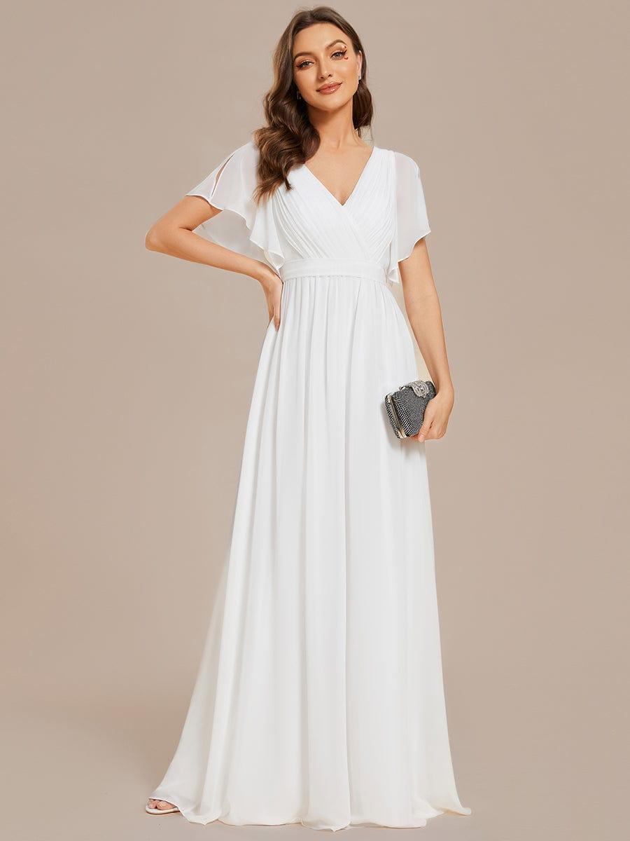 ever LEORA|Flowy Pleated A-Line Chiffon Tie-Waist Bridesmaid Dress