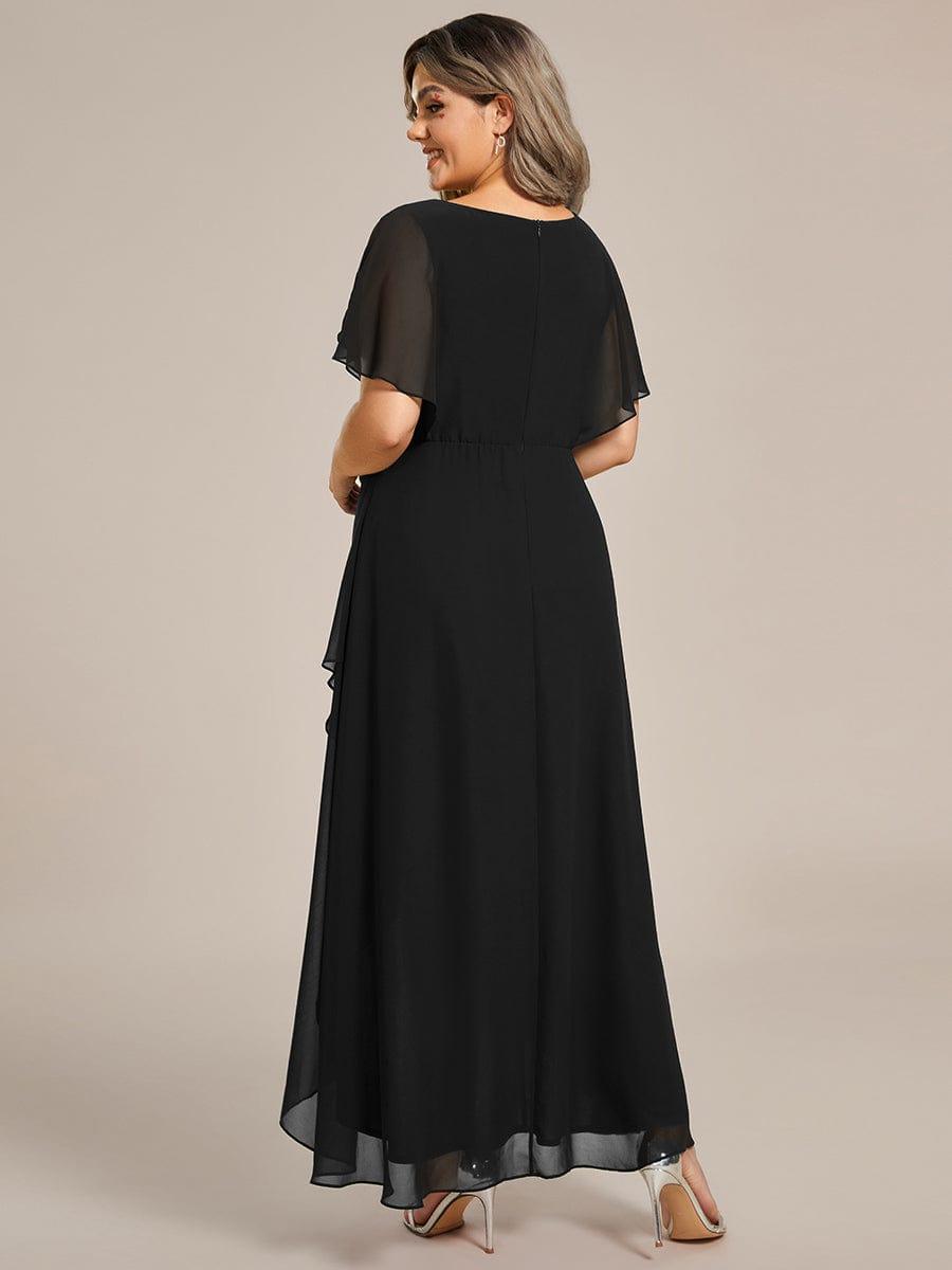 ever LILAS|Elegant A-line Waist Applique Ruffled Mother of the Bride Dress