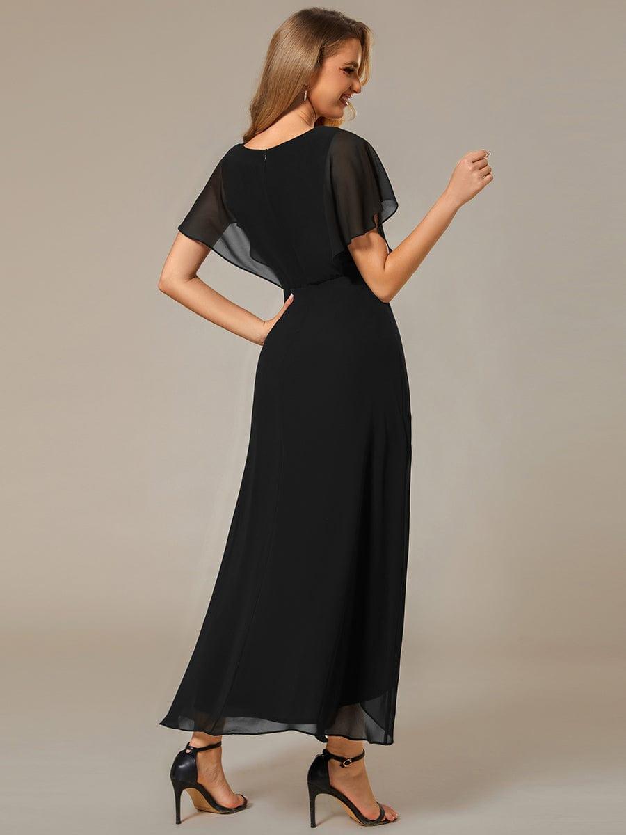 ever LILAS|Elegant A-line Waist Applique Ruffled Mother of the Bride Dress