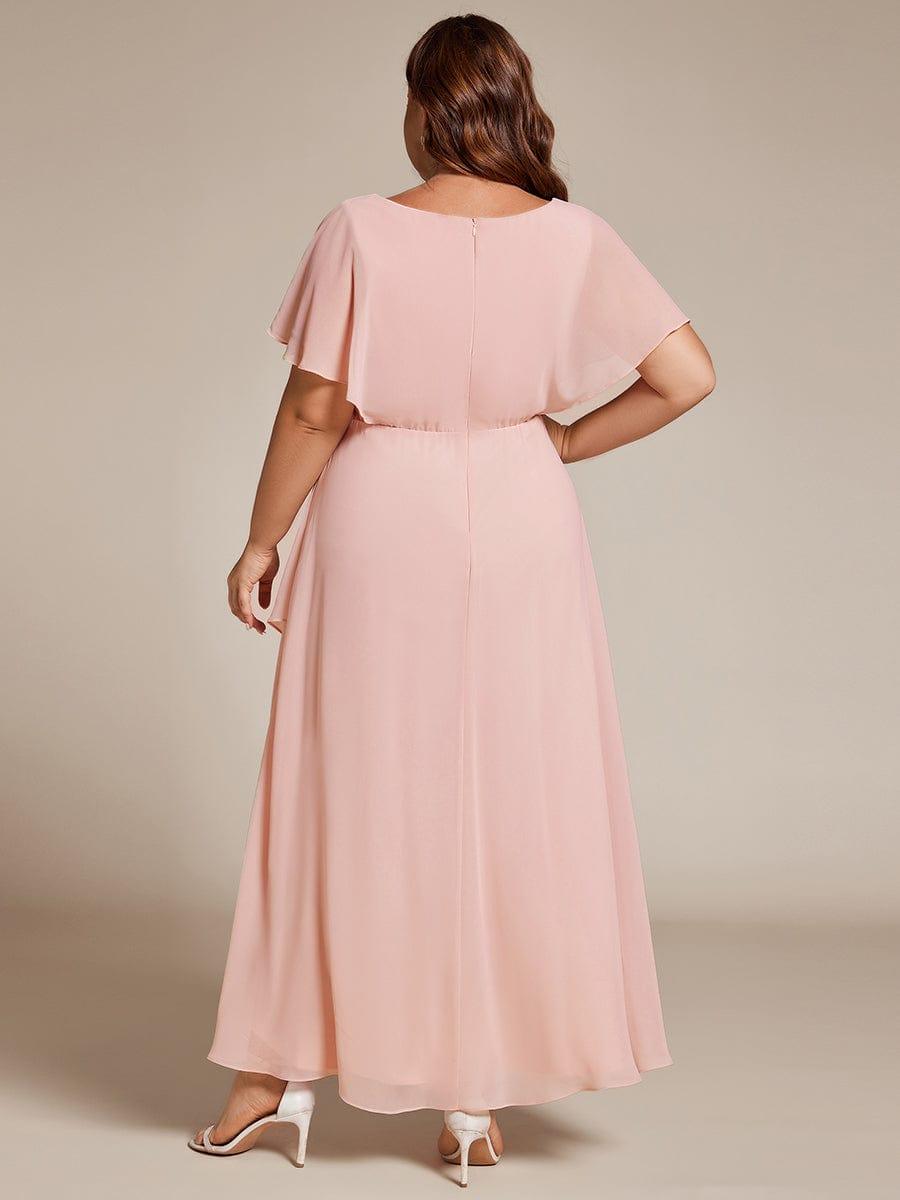 ever LILAS|Elegant A-line Waist Applique Ruffled Mother of the Bride Dress