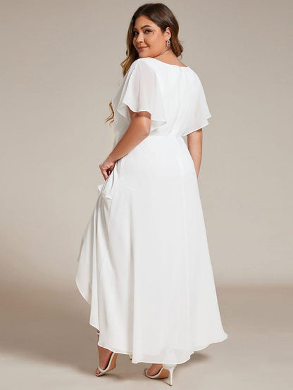 ever LILAS|Elegant A-line Waist Applique Ruffled Mother of the Bride Dress