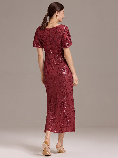 ever PALMER|Sequin Embroidery Mermaid Formal Dress