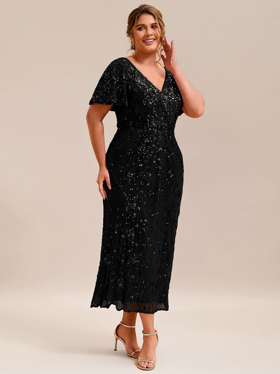 ever PALMER|Sequin Embroidery Mermaid Formal Dress