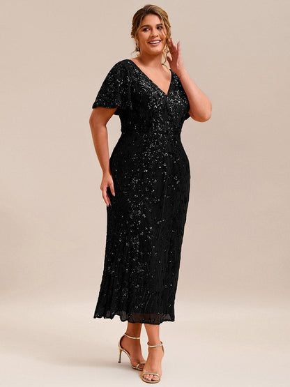 ever PALMER|Sequin Embroidery Mermaid Formal Dress