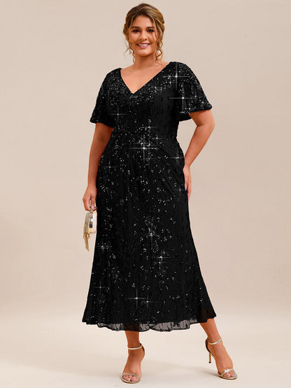 ever PALMER|Sequin Embroidery Mermaid Formal Dress
