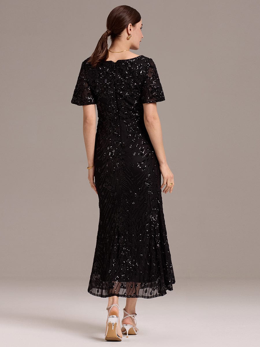 ever PALMER|Sequin Embroidery Mermaid Formal Dress