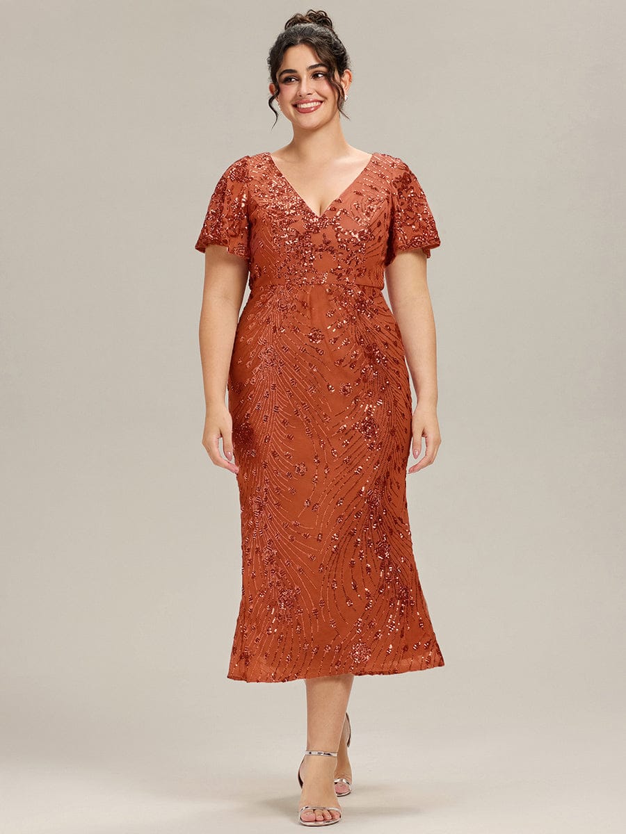 ever PALMER|Embroidery Sequin Mother of the Bride Dress