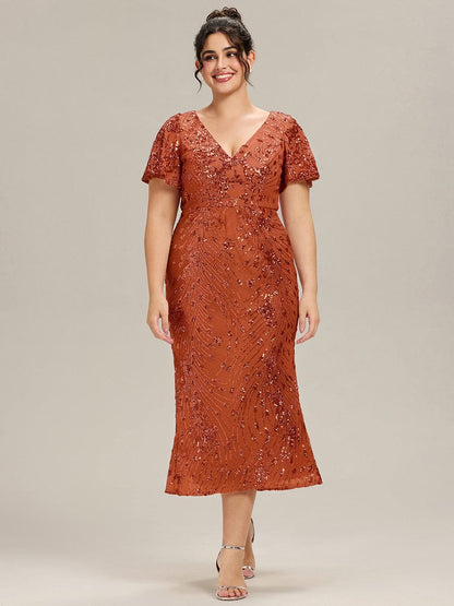 ever PALMER|Embroidery Sequin Mother of the Bride Dress
