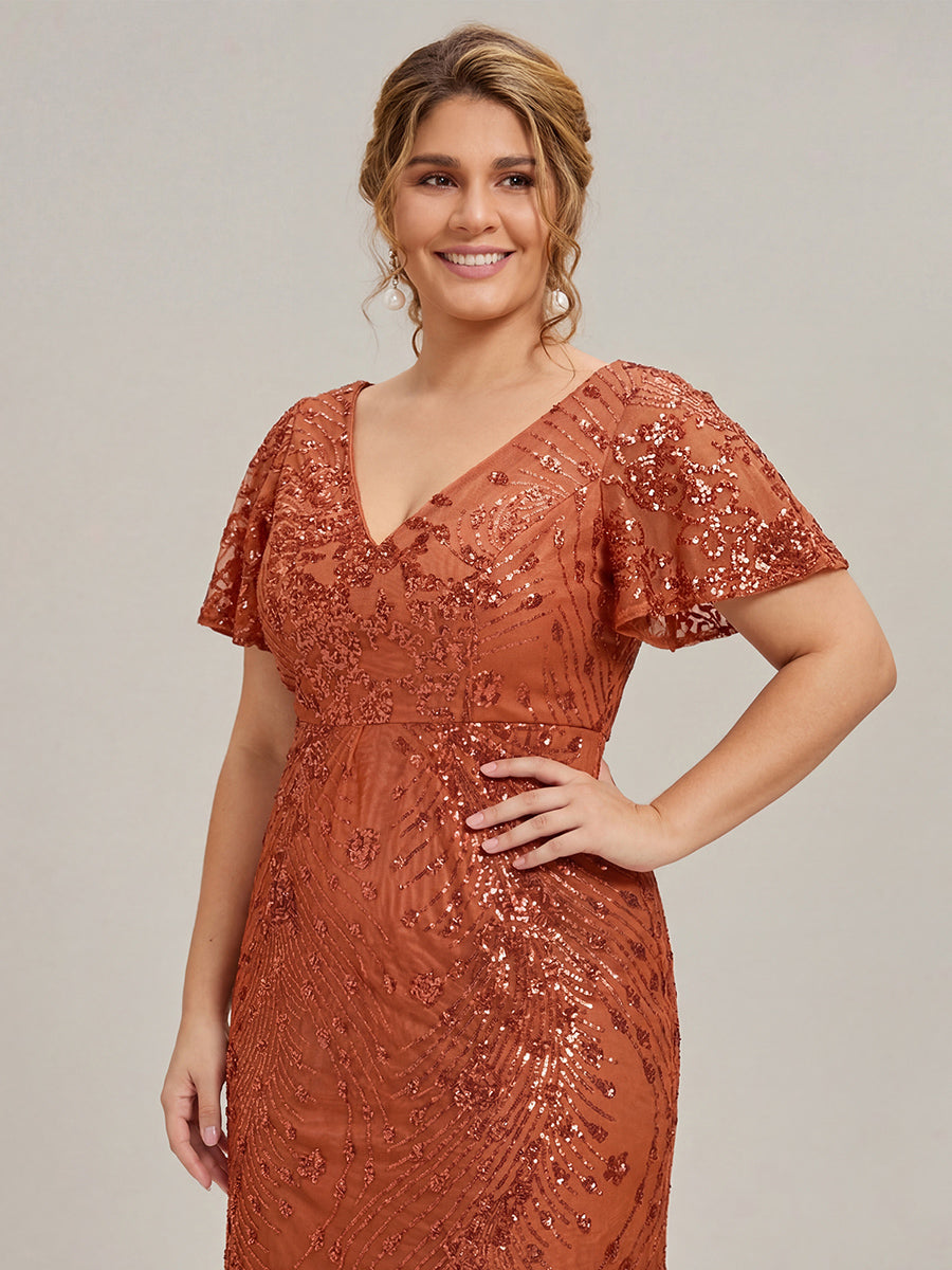 ever PALMER|Embroidery Sequin Mother of the Bride Dress