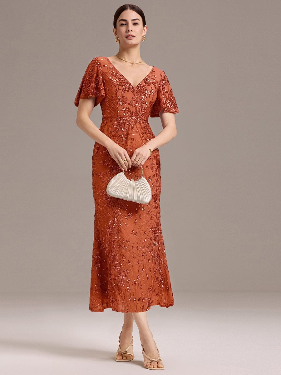 ever PALMER|Embroidery Sequin Mother of the Bride Dress