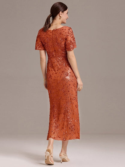 ever PALMER|Sequin Embroidery Mermaid Formal Dress