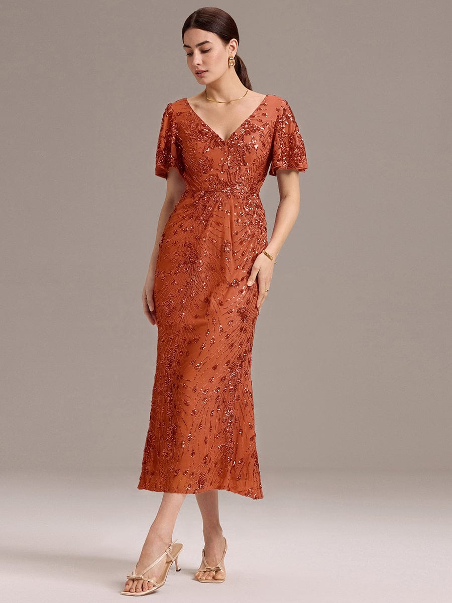 ever PALMER|Embroidery Sequin Mother of the Bride Dress