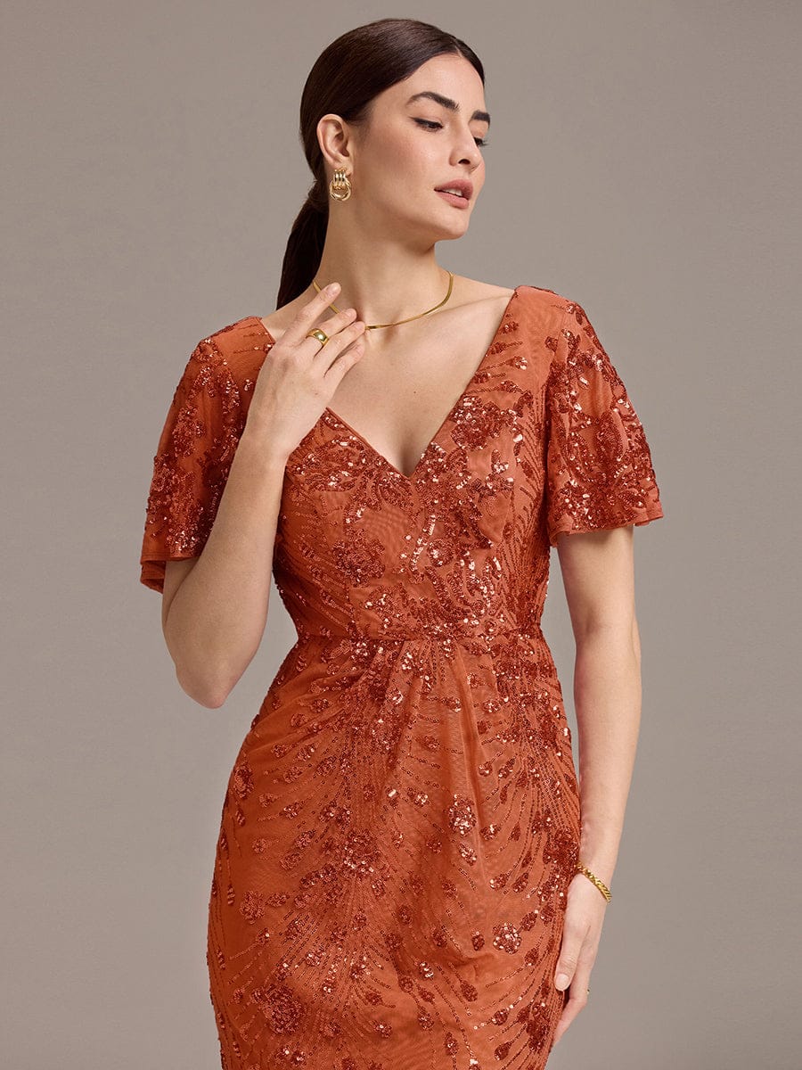 ever PALMER|Sequin Embroidery Mermaid Formal Dress